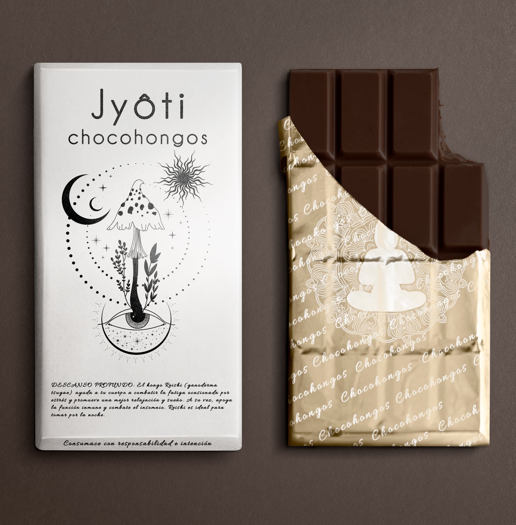 Packaging Botánico & Chocolate Adaptogénico